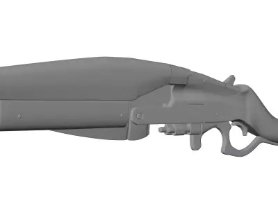 Fantasy Hand cannon Low-poly 3D model