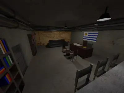 Military Bunker - Uruguay Low-poly 3D model