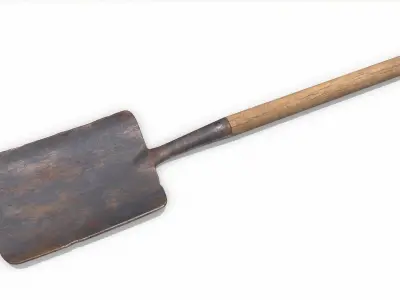 Old Shovel Low-poly PBR Free low-poly 3D model