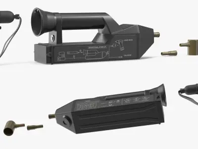  Compact Chemical Agent Detector with Nozzles Black 