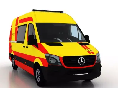 Mercedes Benz Sprinter L2H2 2015 Finland Ambulance 3D model