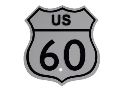 Sign US 60 3D model