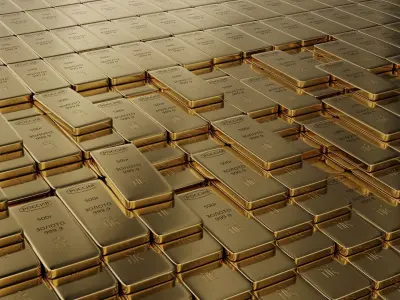 Gold bars 500gr 3D model