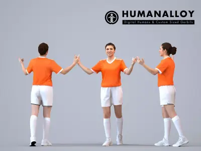 00468Gloria003 - Adult Caucasian woman exercising in athletic 3D model