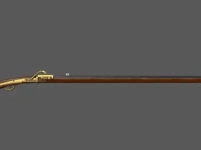 Matchlock Low-poly 3D model