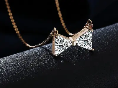 Jewelry Bow pendant 3D print model