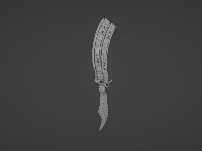 Butterfly Knife Model Low-poly 3D model