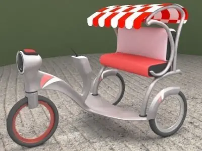 GPS Auto- Cycle Rikshaw 3D model