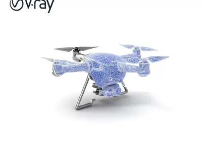 Hovering Reconnaissance Drone Spherical Chassis Model Pack Low-poly 3D model