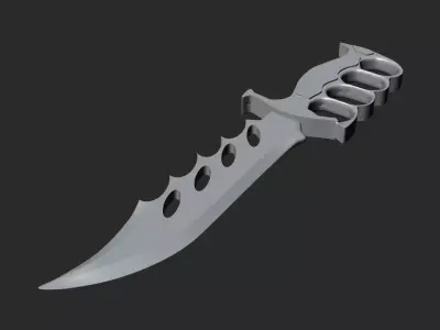 Combat Knife - High Poly Realistic 3D Model 3D model