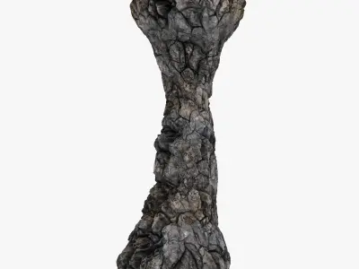 Detailed rock pillar Low-poly 3D model