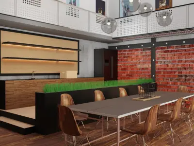 Industrial Loft Apartment 3D model