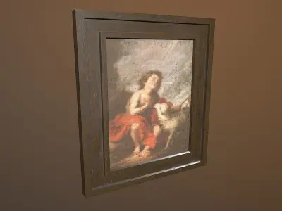 Antique Painting Pictures Low-poly 3D model