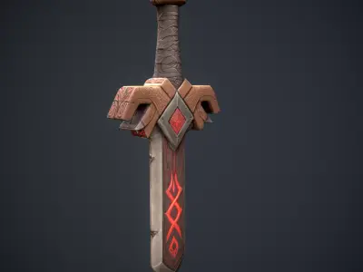 Ember Blade Sword  Low-poly 3D model