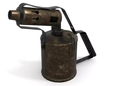 Blowtorch 2 old gas can Low-poly 3D model