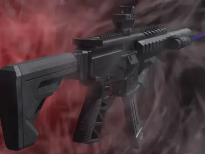 SIG MPX Low-poly 3D model