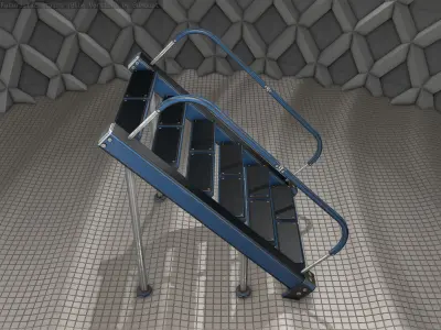 Sci-Fi Stairs - 20 - Blue Version  Low-poly 3D model