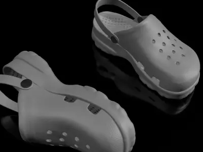 Clogs Sandal White 3D model