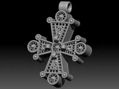 Filigree cross 3D print model