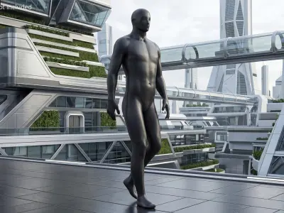 Male Full Body Mannequin Rigged For Maya 3D model