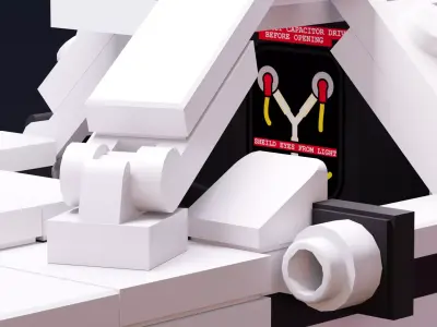 Delorean MC12 Back to the futur Lego  3D model