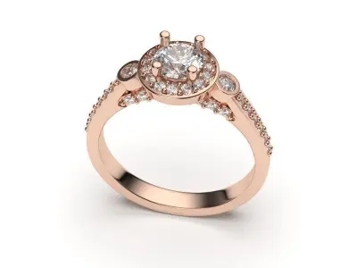 solitaire with ring sizes  8 part S25 3D print model