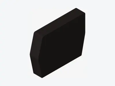 Furniture - Seating - Contemporary - Blume - Armrest - Left Low-poly 3D model