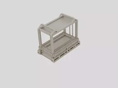 Industrial Factory Equipment Transport Skid for 3D print 3D model