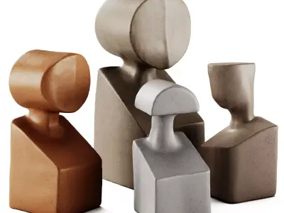 Gardeco Objects The Muses Ceramic Sculpture 3D model