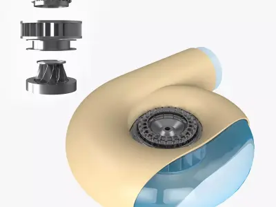hydropower Francis Turbine 3D model