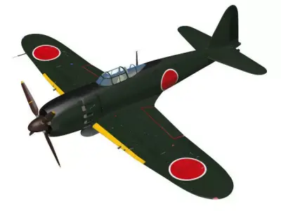 Mitsubishi A7M Reppu 3D model