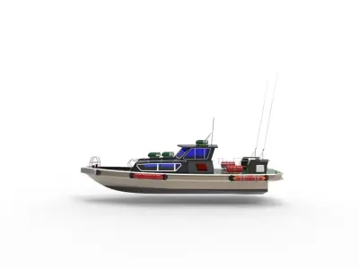 Aluminium Patrol Boat 1 3D model