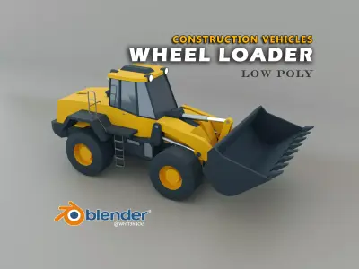 Wheel Loader Heavy Vehicle Low-poly 3D model