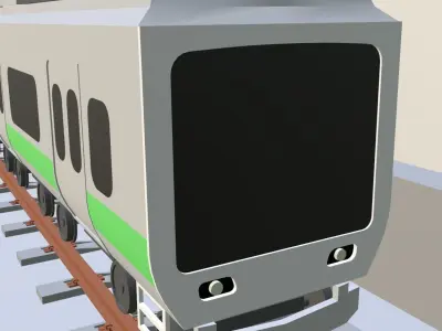 Japanese subway train 3D model