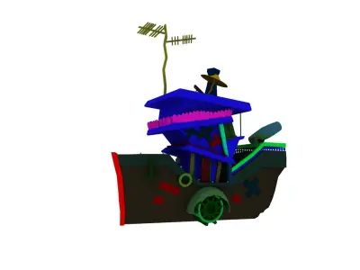 Free Stylized Boat Free low-poly 3D model