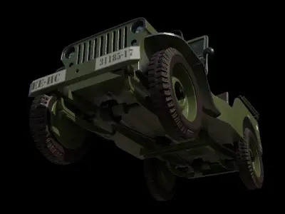 Old US Army Jeep  Free low-poly 3D model