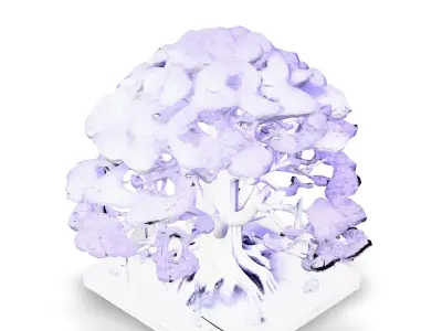 SciFi Futuristic Cyber Tree Low-poly 3D model