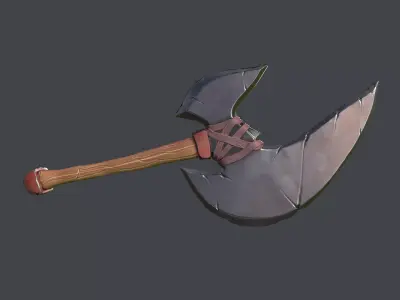 Stylized Big Axe Low-poly 3D model purchase