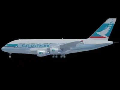 Cathay Pacific Textured Jet 3D model