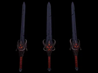 Devil Sword Low-poly 3D model