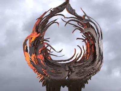 Cthulhu Arch squid sculpture 3D model