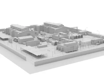 Refinery Storage and Post Production  3D model