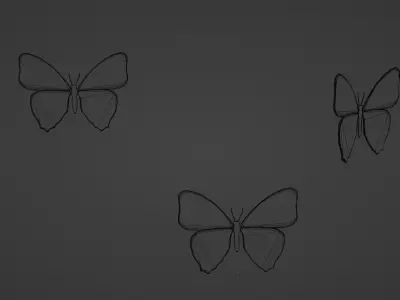 Low Poly Butterfly Low-poly 3D model