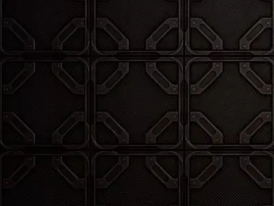 Sci-Fi Armor Diamond Plate Panel PBR SEAMLESS Texture