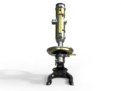 Ernst Leitz Wetzlar Microscope Low-poly 3D model