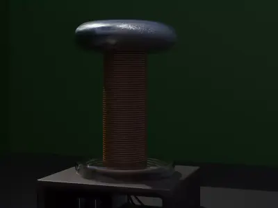 TESLA COIL Free low-poly 3D model