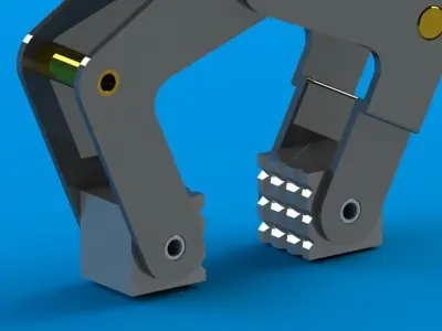 Clamp plastic toy Free 3D model