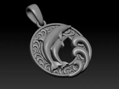 Pendant Dolphin 3D print model