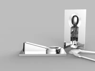 Plastic Spoon with Core and Cavity Free 3D model