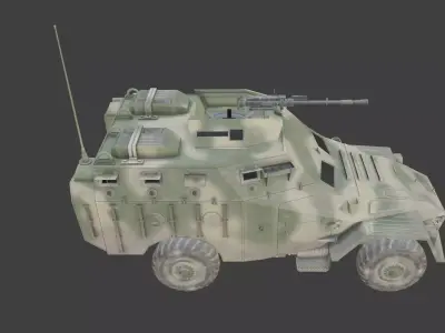truck btr40 Low-poly 3D model